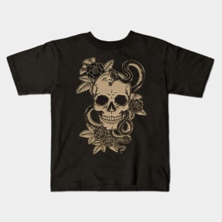 Skull and Snake Pin Kids T-Shirt